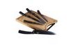 Knife Set with Non-Stick Coating + Cutting Board 6 pcs Black Silver Collection