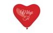 Balloon heart red 25cm print I LOVE YOU - 1 pc