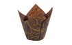 Muffin wrap tulip brown with a golden design (12 pc.)