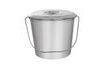 Stainless Steel Bucket with Lid 12 L