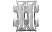 Symbol # stříbrné foliové balónky 33 cm x 27 cm