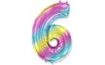 Léggömb fólia számok Rainbow 115 cm - 6