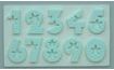 Silicone mould with numbers (star design)