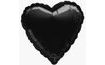 Fólia léggömb 45 cm Szív fekete