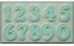 Silicone mould numbers with texture