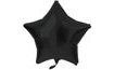 Balón foliový hvězda - matná černá - 48 cm