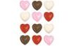 Chocolate moulds on a sheet hearts 12 pc.