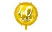 Golden Foil Balloon for 40th Birthday, 45 cm