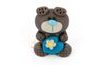Occasion Figurine – Grey Teddy Bear with Blue Heart