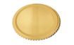 Cake mat gold with border 22 cm - set of 10