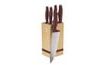 BAMBOO Knife Set with Stand 6 pcs Leonardo Collection