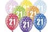 Strong Metallic Balloons 30 cm - Birthday No.21