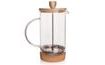 Glass/stainless steel/bamboo coffee pot CORK 1 l