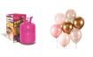Helium na 20 bal/pr.23cm. a sada latex. balónků - chrom. růžová 7 ks, 30 cm