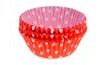 Confectionery paper cases 50 x 30 mm (60 pc.) - Red with dots