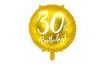 Golden Foil Balloon for 30th Birthday, 45 cm