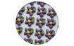 Cukor dekoráció - Egyszerű virágok levéllel 35db lila