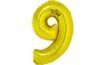 Gold Foil Number Balloon 35 cm - 9 (NOT HELIUM FILLABLE)