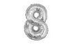 Balloon foil numerals silver 35 cm - 8 (NELZE PLNIT HELIEM)