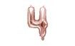 Rose Gold Foil Number Balloon - 35 cm - 4 (NOT HELIUM FILLABLE)