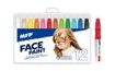 Sada bezpečných farieb na tvár Face Paint - 12 kusov