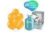 Helium sada + balónky 20 ks oranžové