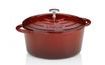CALIDO Cast Iron Roasting Dish with Lid, 24 cm