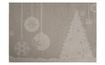 Plastic gray placemat- Christmas design