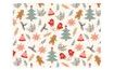 Wrapping paper classic - Christmas motifs - trees, gingerbread, hats - sheets 100x70 cm