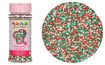 Cukrové zdobení kuličky zeleno-červeno-bílé - Vánoce - 80g