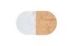 Bambusz / Márvány ovális tálalódeszka 37x22cm
