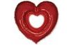 Fóliový balón srdce červený 90 cm
