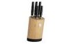 BERLINGERHAUS Knife Set with Bamboo Stand 6 pcs Black Silver Collection BH-3136