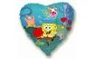 Fóliový balón SPONGE BOB srdce 45 cm