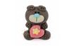 Occasion Cake Figure – Grey Teddy Bear with Pink Heart