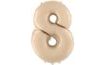 Krémový foliový balón číslice 8 - 102 cm