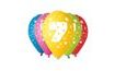 Balónky potisk čísla "7" - 5ks v bal. 30cm