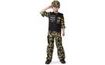ARMY kostým detského vojaka 9-11 rokov, 140-158cm