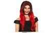 Long Black and Red Wig