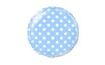 Round Blue Foil Balloon with White Dots 45 cm
