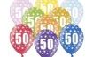 Strong Balloons 30 cm Metallic Mix - Birthday No.50