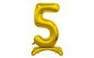 Gold Foil Number Balloon on Stand, 74 cm - 5