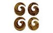 Chocolate decoration - spirals with gold print Flowers 10 pcs