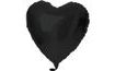 Matte Black Heart-Shaped Foil Balloon - 45 cm
