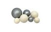 Strieborno-biele čokoládové gule