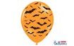Silné Balónky 30 cm PASTELOVÉ - ORANŽOVÉ netopýři - 1 ks - Halloween