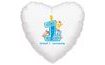 Krásny fóliový balónek srdíčko na oslavu 1. narodenín chlapca