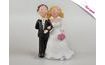 Wedding cake toppers - a couple of newlyweds 15 cm