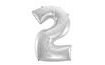 Balloon foil digits silver- SILVER 115 cm - 2