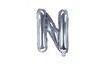 Fólia léggömb "N" betű, 35 cm, ezüst (NEM Tölthető héliummal)